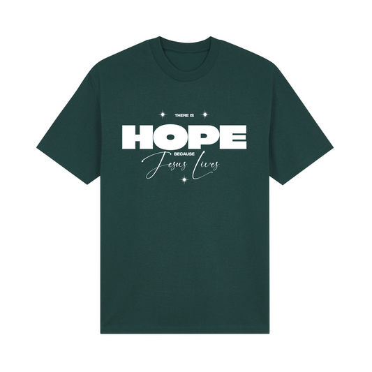 "There is Hope Because Jesus Lives" Basic Shirt - Christian Apparel